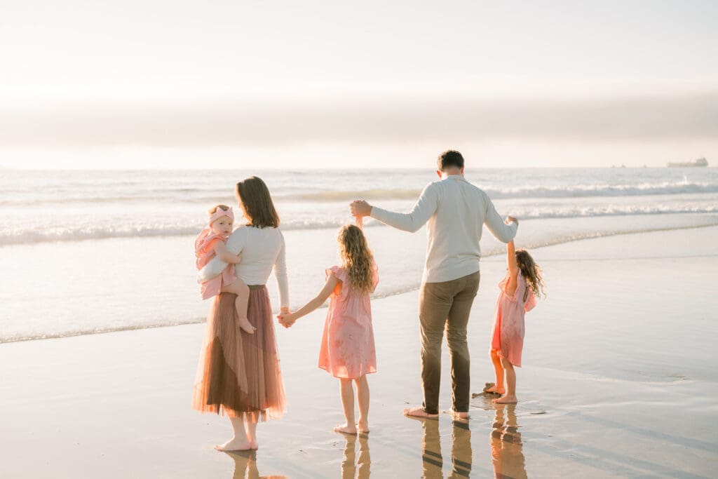 A family mini session on the beach with a South Bay photographer.